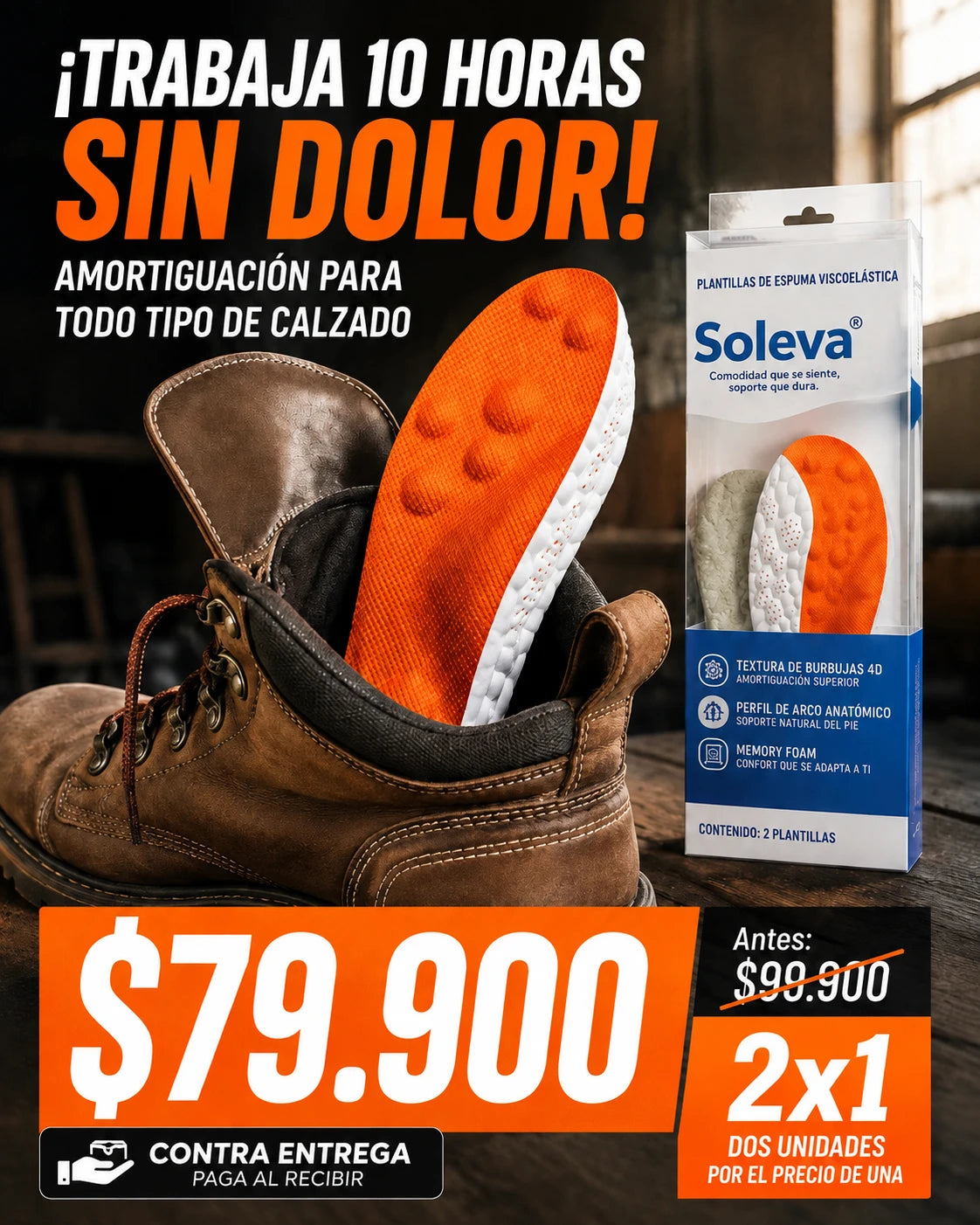 Plantillas de espuma viscoelástica Soleva®